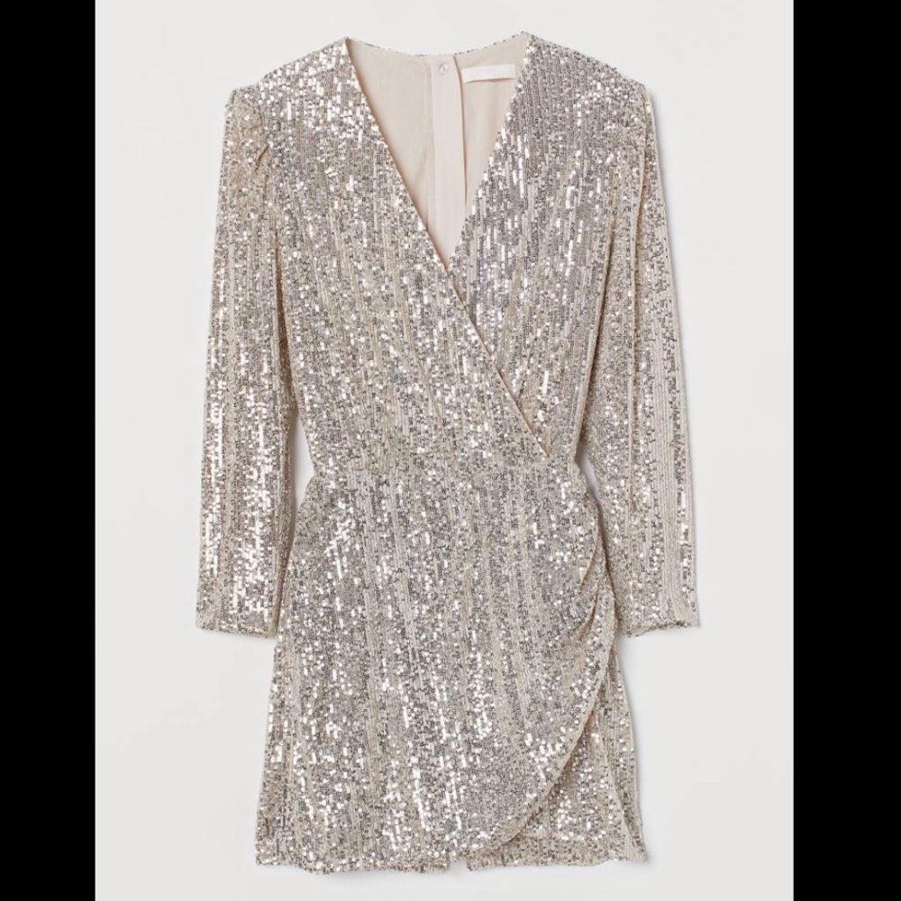 COPY - H&M silver/white sequined romper